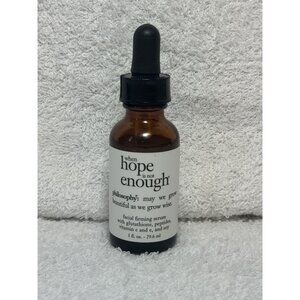 Philosophy When Hope Is Not Enough Facial Firming Serum Vitamins C & E 1 Fl Oz